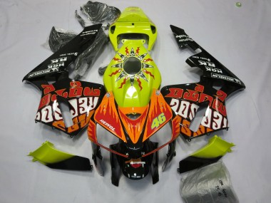Amarillo Vibrante Rossi 2005-2006 Honda CBR600RR Carenados Moto