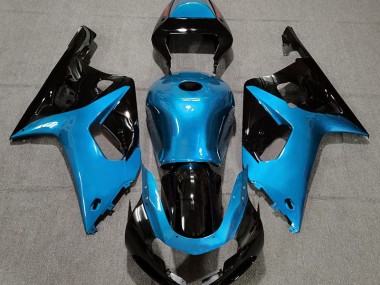 Azul Claro Brillante & Negro 2001-2003 Suzuki GSXR 600-750 Carenados Moto