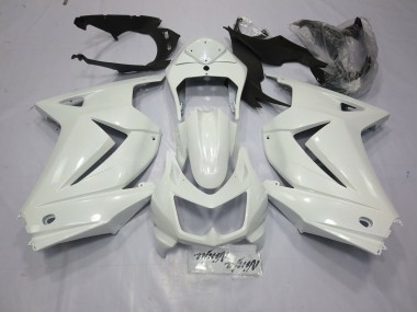 Blanco Brillante 2008-2012 Kawasaki Ninja 250 Carenados Moto