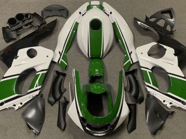 Blanco Brillante & Verde Oscuro 1998-2007 Yamaha YZF600 Carenados Moto