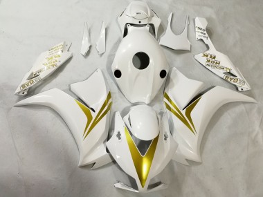 Blanco & Dorado 2012-2016 Honda CBR1000RR Carenados Moto