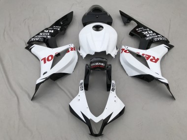 Blanco Mate & Rojo Repsol 2007-2008 Honda CBR600RR Carenados Moto