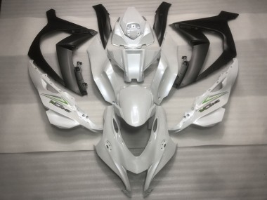 Blanco Perla & Verde 2016-2019 Kawasaki ZX10R Carenados Moto