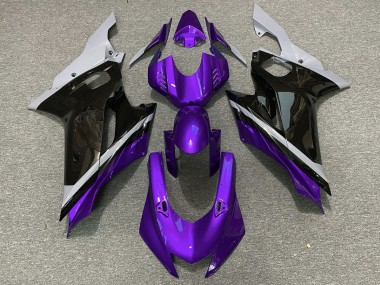 Cemento Negro & Morado 2017-2021 Yamaha R6 Carenados Moto