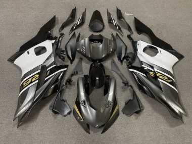 Gris Plomizo & Dorado 2017-2021 Yamaha R6 Carenados Moto
