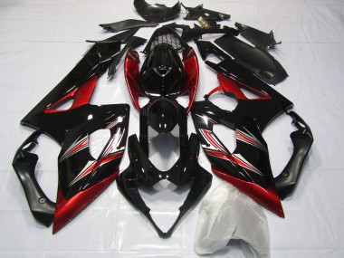 Llamarada Roja & Negra 2005-2006 Suzuki GSXR 1000 Carenados Moto