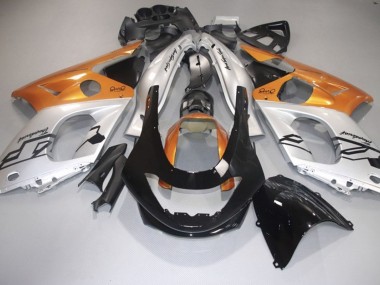 Naranja Brillante Plata & Negro 1998-2007 Yamaha YZF600 Carenados Moto
