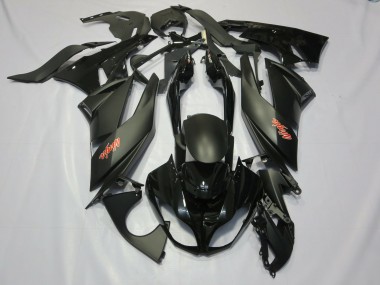 Negro 2009-2012 Kawasaki ZX6R Carenados Moto