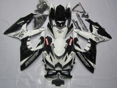 Negro Corona 2008-2010 Suzuki GSXR 600-750 Carenados Moto