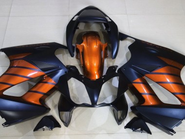 Negro Mate & Naranja 2002-2012 Honda VFR800 Carenados Moto