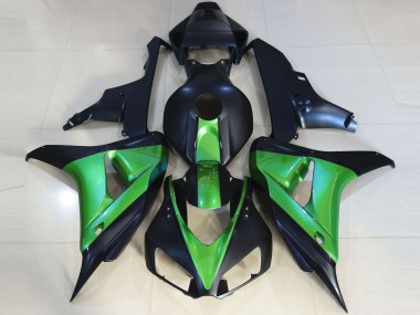Negro Mate & Verde 2006-2007 Honda CBR1000RR Carenados Moto