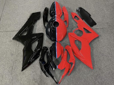 Negro & Rojo 2005-2006 Suzuki GSXR 1000 Carenados Moto