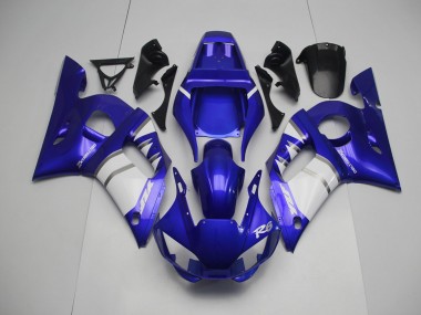 Plata Blanco & Azul 1998-2002 Yamaha R6 Carenados Moto