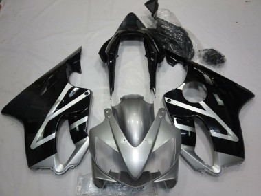 Plata & Negro 2004-2007 Honda CBR600 F4i Carenados Moto
