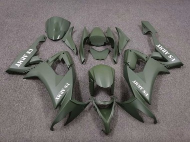 US Army Verde Mate 2008-2010 Kawasaki ZX10R Carenados Moto