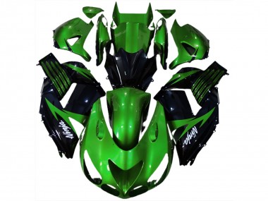 Verde Brillante & Negro 2006-2011 Kawasaki ZX14R Carenados Moto