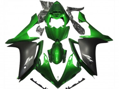 Verde Brillante & Negro 2007-2008 Yamaha R1 Carenados Moto