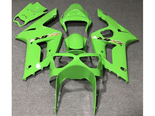 Verde Claro 2003-2004 Kawasaki ZX6R Carenados Moto