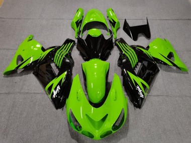 Verde Lima & Negro 2006-2011 Kawasaki ZX14R Carenados Moto